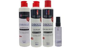 Alphahall Enroulé Liberado Shampoo e Co Wash e Creme de Pentear e Sérum Antienvelhecimento