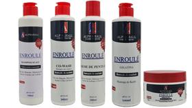 AlphaHall Enroulé Liberado Shampoo e Co Wash e Gelatina e Creme de Pentear e Máscara