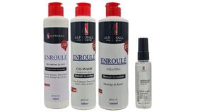 Alphahall Enroulé Liberado Shampoo e Co Wash e Gelatina e Sérum Brilho Prolongado