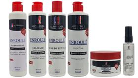 Alphahall Enroulé Liberado Shampoo e Co Wash e Máscara e Gelatina e Creme Pentear e Sérum Brilho