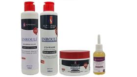 Alphahall Enroulé Liberado Shampoo e Co Wash e Máscara e Óleo de Macadâmia