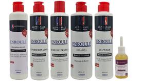 Alphahall Enroulé Liberado Shampoo e Cond e Co Wash e Gelatina e Creme Pentear e Óleo Macadâmia