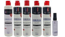 Alphahall Enroulé Liberado Shampoo e Cond e Co Wash e Gelatina e Creme Pentear e Sérum Antienvelheci