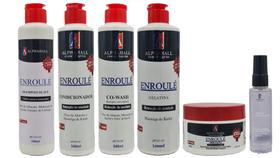 Alphahall Enroulé Liberado Shampoo e Cond e Co Wash e Máscara e Gelatina e Sérum Antienvelhecimento