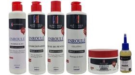 Alphahall Enroulé Liberado Shampoo e Cond e Máscara e Gelatina e Creme Pentear e Óleo Abacate