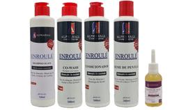 Alphahall Enroulé Liberado Shampoo e Condicionador e Co Wash e Creme de Pentear e Óleo de Macadâmia