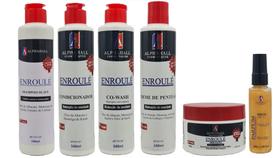 Alphahall Enroulé Liberado Shampoo e Condicionador e Co Wash e Máscara e Creme Pentear e Sérum Ouro