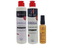 Alphahall Enroulé Liberado Shampoo e Condicionador e Sérum Ouro