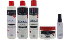 Alphahall Enroulé Liberado Shampoo e Máscara e Gelatina e Creme Pentear e Sérum Antienvelhecimento