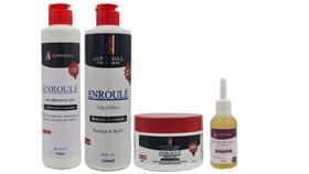 Alphahall Enroulé Liberado Shampoo e Máscara e Gelatina e Óleo de Macadâmia