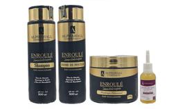 AlphaHall Enroulé Umectoterapia Shampoo e Cr Pentear e Manteiga Artesanal 500 gr e Óleo de Macadâmia