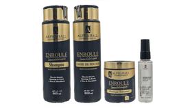 AlphaHall Enroulé Umectoterapia Shampoo e Cr Pentear e Manteiga Artesanal e Sérum Brilho Prolongado