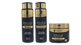 AlphaHall Enroulé Umectoterapia Shampoo e Creme de Pentear e Manteiga Artesanal 500 gr