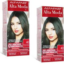 Alta Moda Alfaparf kit c/2 Tonalizante 40 Castanho Médio 120g