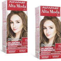 Alta Moda Alfaparf kit c/2 Tonalizante 70 Louro Médio 120g