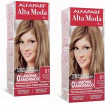 Alta Moda Alfaparf kit c/2 Tonalizante 81 Louro Claro Acinzentado 120g