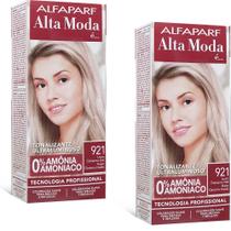 Alta Moda Alfaparf kit c/2 Tonalizante 921 Louro Claríssimo Irisé 120g Alta Moda Alfaparf kit c/2 Tonalizante 921 Louro Claríssimo Irisé 120g