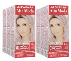 Alta Moda Alfaparf kit c/6 Tonalizante 1021 Louro Extra Claro Irisé 120g