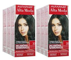 Alta Moda Alfaparf kit c/6 Tonalizante 30 Castanho Escuro 120g Alta Moda Alfaparf kit c/6 Tonalizante 30 Castanho Escuro 120g