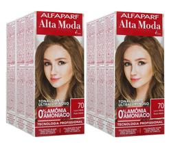 Alta Moda Alfaparf kit c/6 Tonalizante 70 Louro Médio 120g