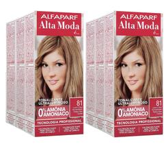 Alta Moda Alfaparf kit c/6 Tonalizante 81 Louro Claro Acinzentado 120g Alta Moda Alfaparf kit c/6 Tonalizante 81 Louro Claro Acinzentado 120g