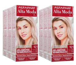 Alta Moda Alfaparf kit c/6 Tonalizante 921 Louro Claríssimo Irisé 120g