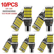 Alta Potência 10 Peças T15 W16w 921 912 T16 T10 902 Lâmpadas Led Super Brilhante 4014smd 1200lm Luz