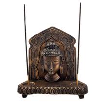 Altar de Estátua de Buda Castiçal e Incensário Aparador 21cm - Mandala de Luz