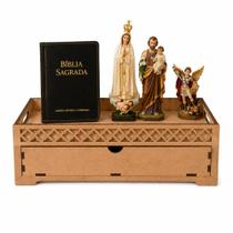Altar Religioso Cantinho de Oração em MDF com Gaveta Organizadora