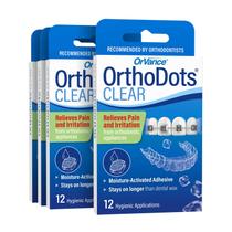 Alternativa de cera OrthoDots CLEAR Braces para alívio da dor