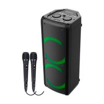 Alto-Falante Amplificada Bluetooth Preta Pulse SP504 Com 02 Microfones