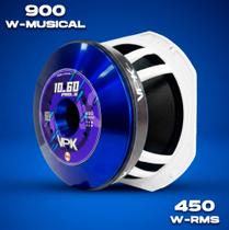 Alto Falante Automotivo Qvs 10 Polegadas - PRO S 60 Vpk 450w Rms 8 Ohms Cor Azul Com Branco 10-60