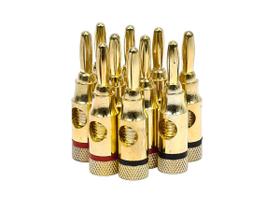 Alto-falante Banana Plugs Monoprice 109437 5PRJX74047 Gold 5 pares Alto-falante Banana Plugs Monoprice 109437 5PRJX74047 Gold 5 pares