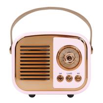 Alto-falante Bluetooth Aresrora Retro Vintage Style Rosa