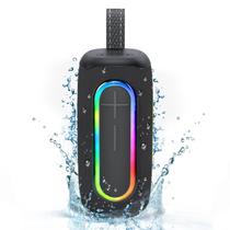 Alto-falante Bluetooth AWEI Loud 40W com microfone IPX7, luz RGB impermeável