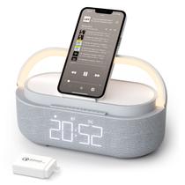 Alto-falante Bluetooth COLSUR com carregador sem fio, rádio FM, LED