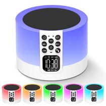 Alto-falante Bluetooth com luz noturna e despertador AFEXOA com máquina de som