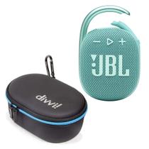 Alto-falante Bluetooth JBL Clip 4 Teal com divvi! Estojo preto