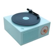 Alto-falante Bluetooth KintiSun KX10 em vinil verde à moda antiga