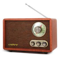 Alto-Falante Bluetooth LoopTone Vintage Multifuncional com Leitor de USB e SD