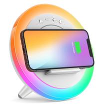 Alto-falante Bluetooth, luz noturna, carregamento sem fio, SIDVAR