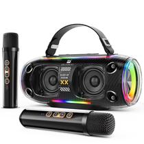Alto-falante Bluetooth Portátil com Karaoke LILUOSUO - 2 Microfones