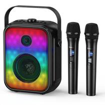 Alto-falante Bluetooth portátil Karaoke Machine Bobtot com 2 microfones