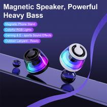 Alto-falante Bluetooth portátil M2 Magnetic com suporte de telefone