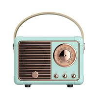 Alto-falante Bluetooth QUEQIMU Retro Radio Vintage Decor Blue