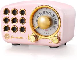 Alto-falante Bluetooth retrô - Vintage Radio-Gradio (rosa)