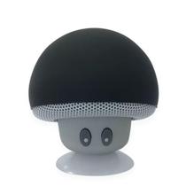 Alto-falante Bluetooth sem Fio com Ventosa, Cogumelo na cor Preto Alto-falante Bluetooth sem Fio com Ventosa, Cogumelo na cor Preto