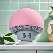 Alto-falante Bluetooth sem Fio com Ventosa, Cogumelo na cor Rosa Alto-falante Bluetooth sem Fio com Ventosa, Cogumelo na cor Rosa