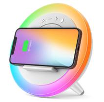 Alto-falante Bluetooth Swarmir com luzes, carregamento sem fio Alto-falante Bluetooth Swarmir com luzes, carregamento sem fio