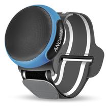 Alto-falante Bluetooth vestível AncWear TWS com branco e azul ruído